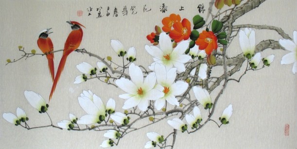 Fine-art-Birds-Flowers-Chinese-Ink-Brush-Painting
