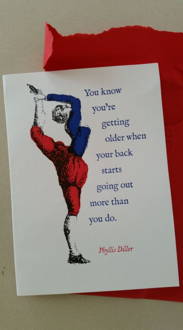 You know you're getting old