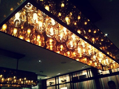 Flint Grill & Bar JW Marriott Hotel Hong Kong light fittings